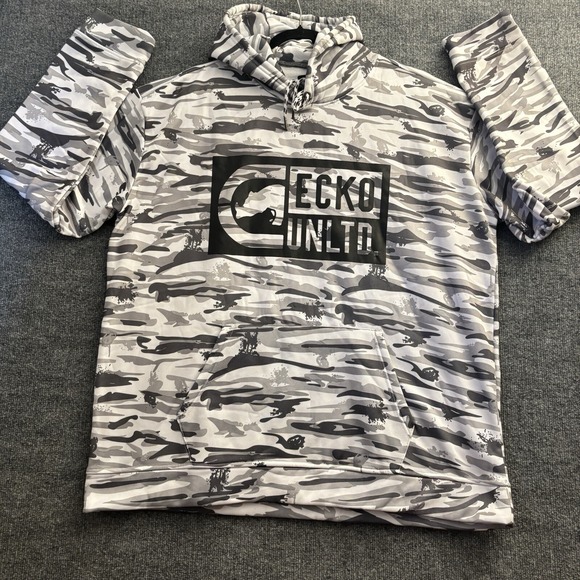 Ecko Unltd Men's Hoodie 3XL Gray Camo Pullover Streetwear Logo NWT - Picture 1 of 16